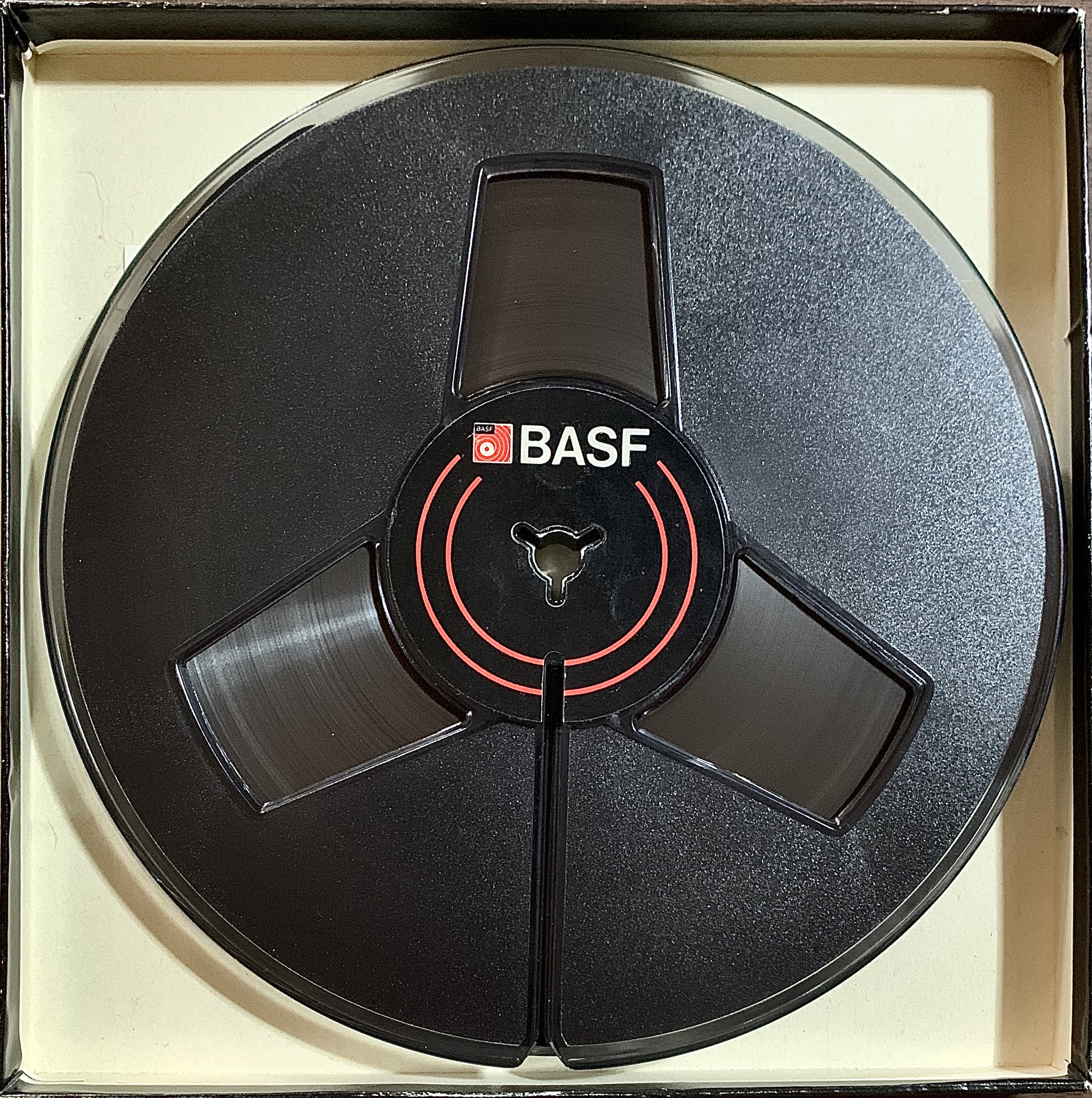 BASF 7 Empty Reel for 1/4 tape, 3 Window Gray, w/Box