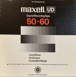 Maxell UD Early Gen Reel to Reel Tape, LP, 7″ Reel, 1800 ft, White Box
