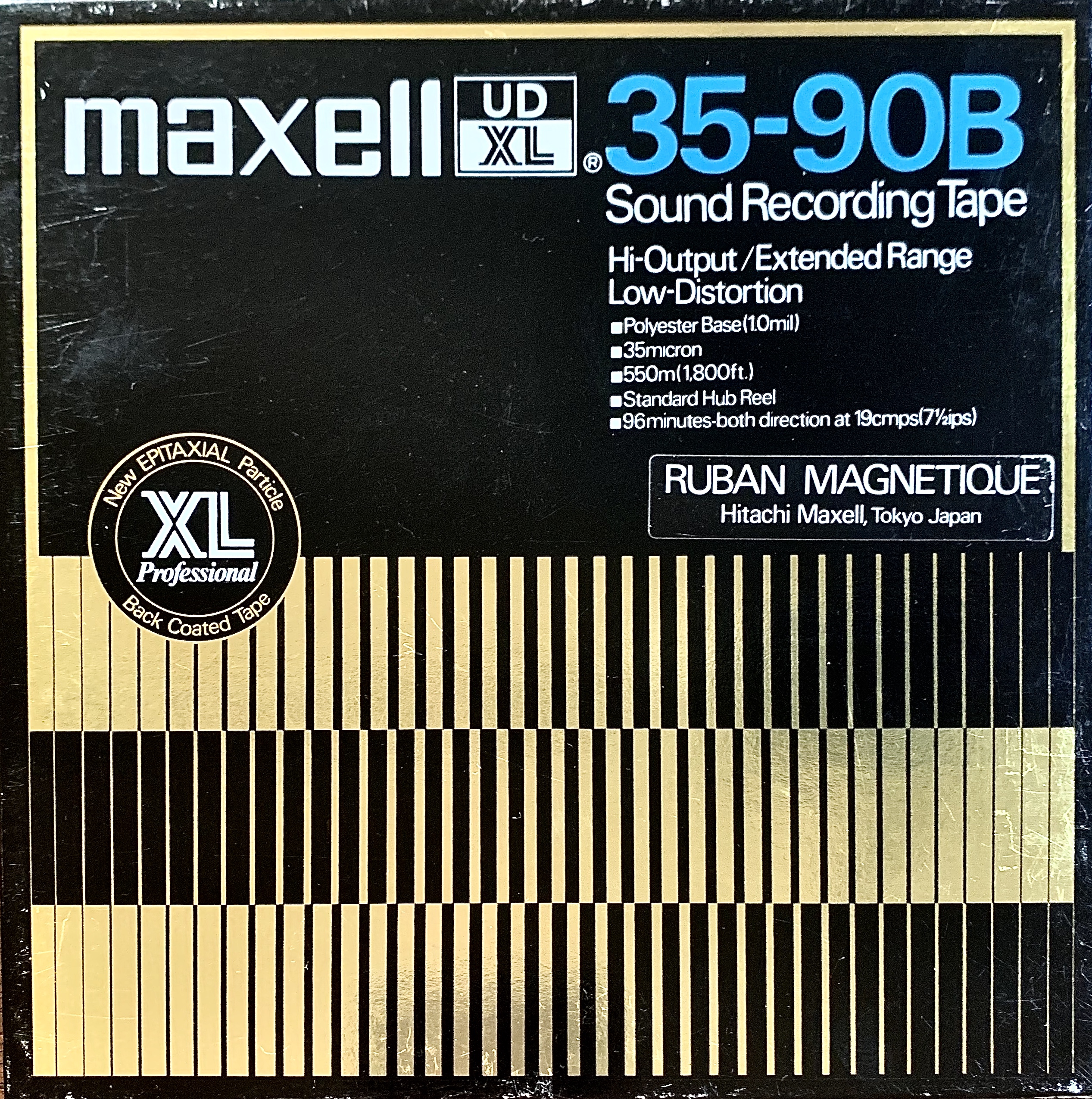 Maxell UD Late Gen Reel to Reel Recording Tape, LP, 7″ Reel, 1800