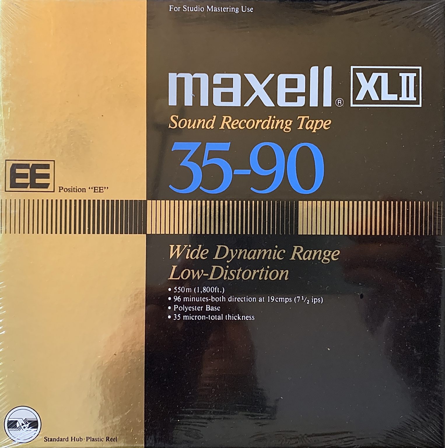 Maxell XL2 Reel to Reel Recording Tape, LP, 7″ Reel, 1800 ft, Sealed