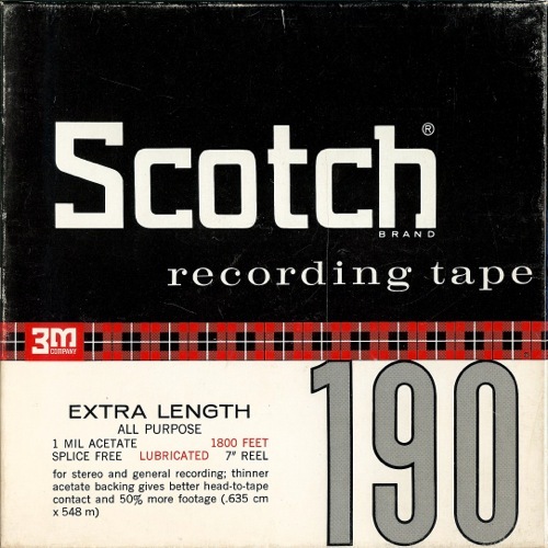 Scotch 190 Reel to Reel Recording Tape, LP, 7″ Reel, 1800 ft, Used - Reel  to Reel Warehouse