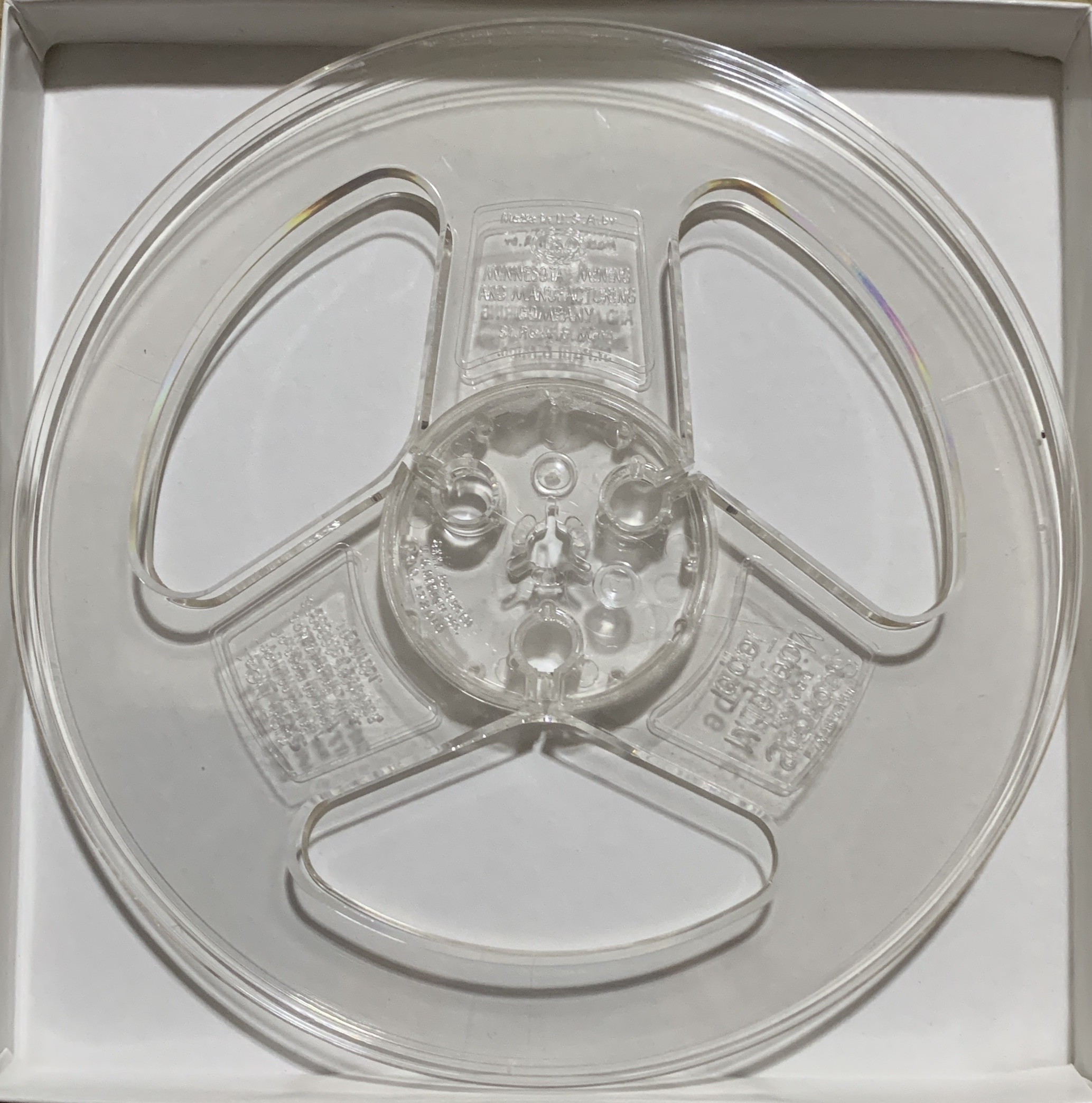 Scotch 10″ Empty Metal Reel, 1/4″ tape, Classic 4 Window Silver