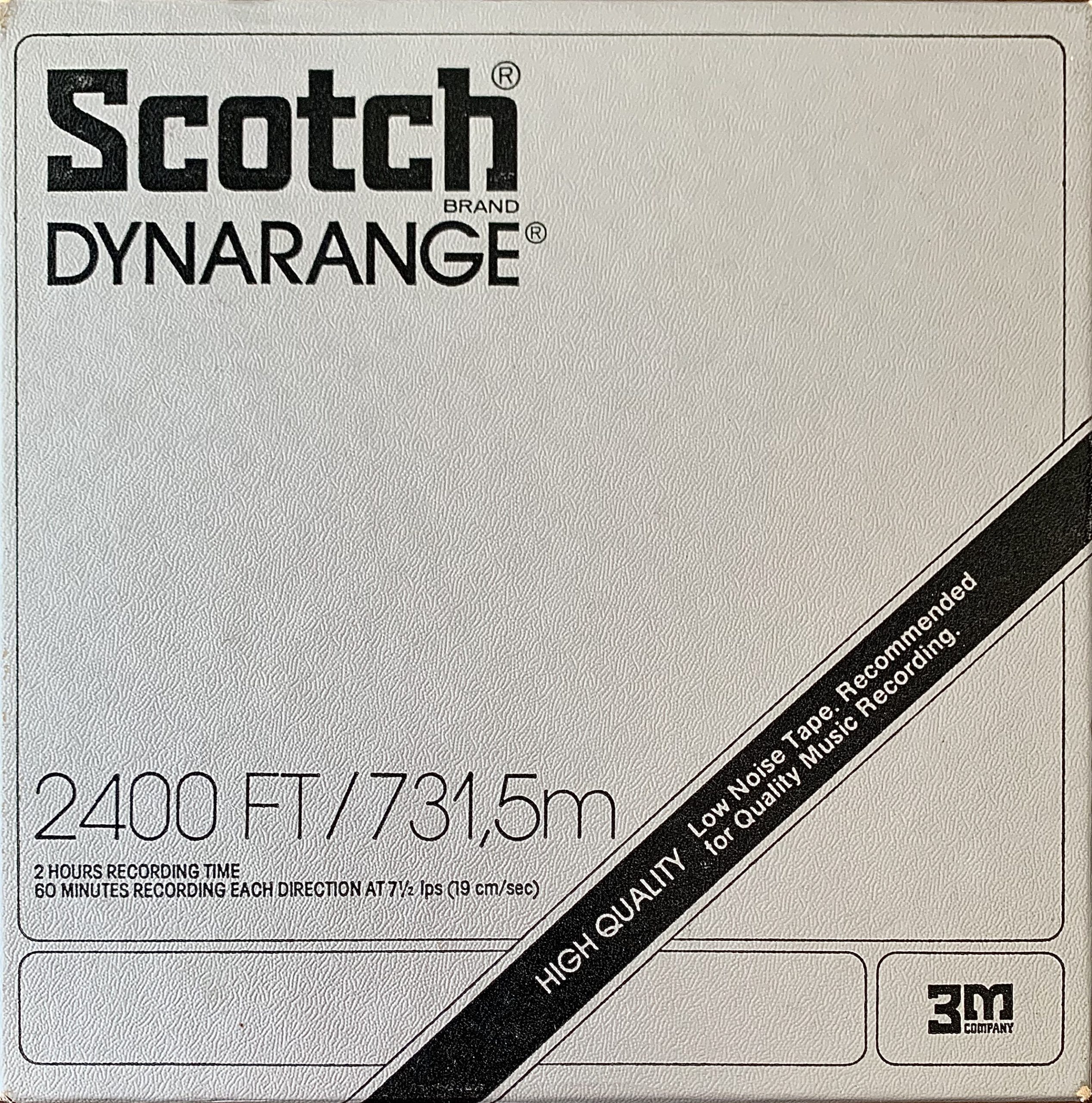 Scotch 214 Dynarange Reel to Reel Tape, TP, 7 Reel, 3600 ft