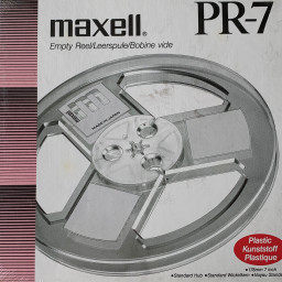 Maxell PR-7 7" Empty Reel, Clear Three Window, Org. Box + Bag