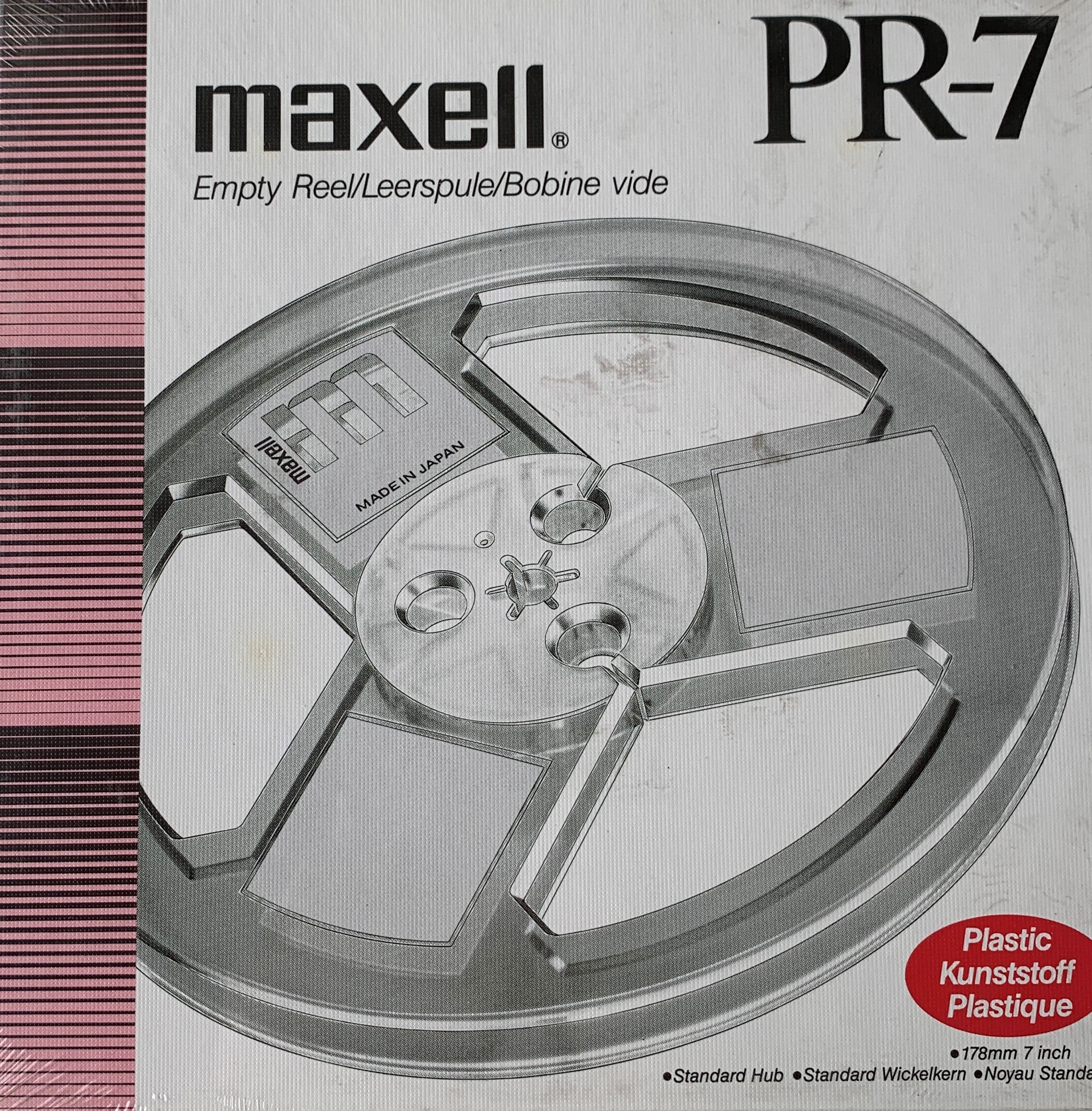 1 x Maxell MR-7 Metal Empty Reel 18 cm (7) - ORIGINAL - Made in Japan . 
