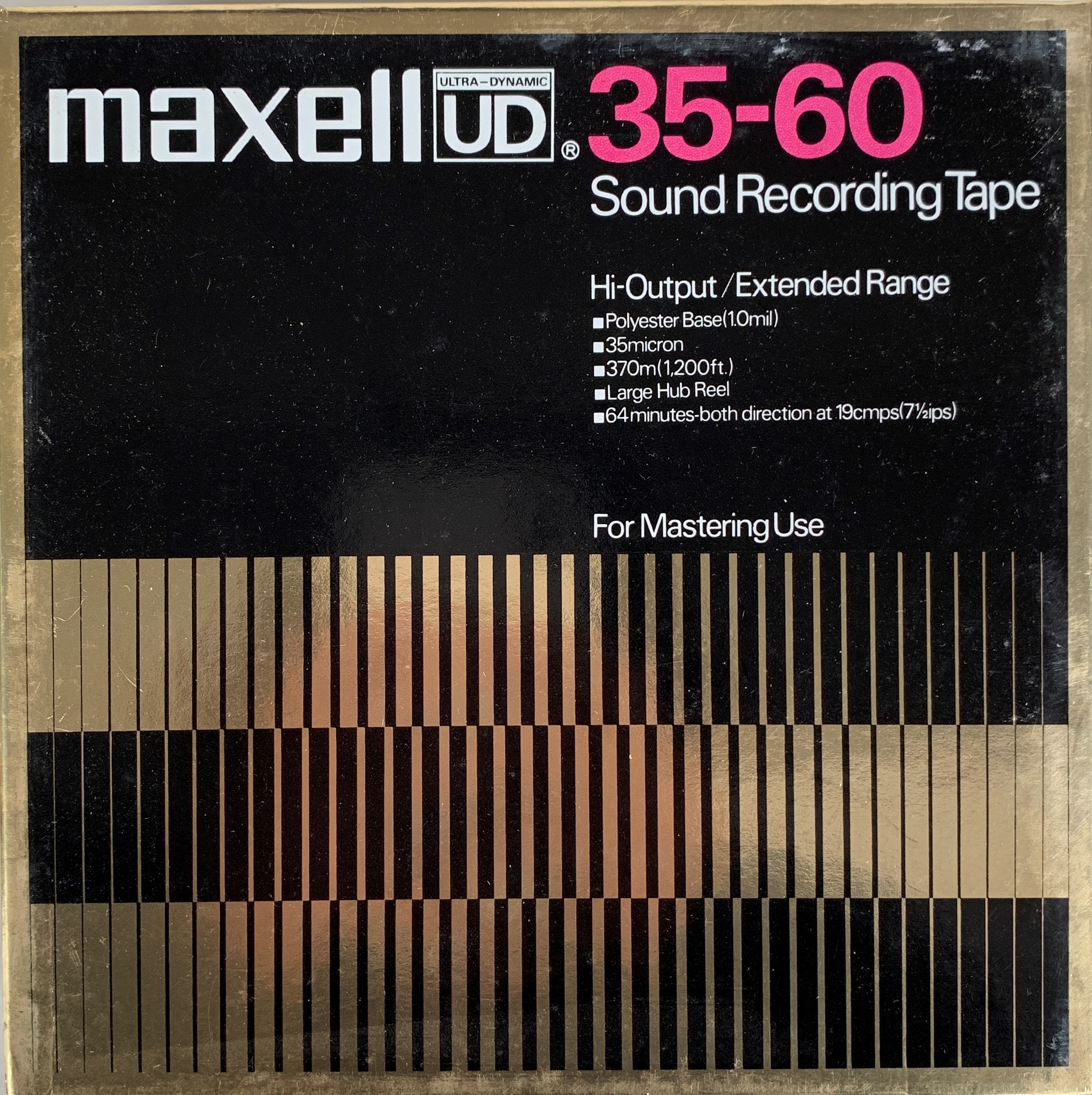 Maxell UD Early Gen Reel to Reel Tape, LP, 7 Reel, 1200 ft