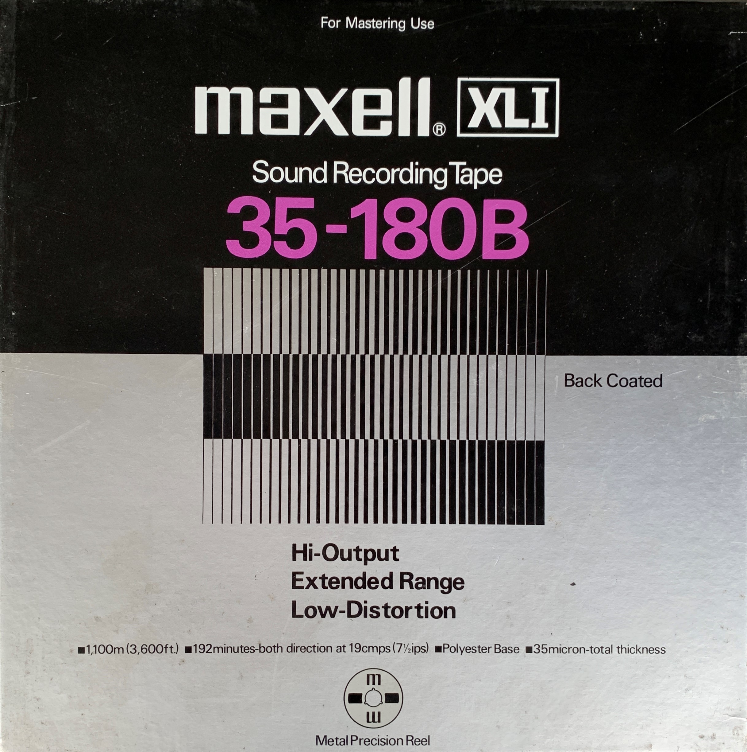 Maxell XL-1 Reel to Reel Recording Tape, LP, 10″ Reel, 3600 ft