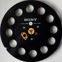 Sony 7" Empty Metal Reel, Classic 12 Window Black, Original Box + Bag