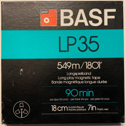 BASF LP35 LH Reel to Reel Recording Tape, Late Gen, LP, 7" Reel, 1800 ft