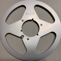 Scotch 10" Empty Metal Reel, 1/4" tape, Classic 4 Window Silver, New Box + Bag