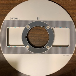TDK 10" Empty Metal Reel, 1/4" tape, 2 Window Silver, TDK Box + Bag