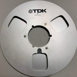 TDK 10" Empty Metal Reel, 1/4" tape, 3 Window Silver, Box + Bag