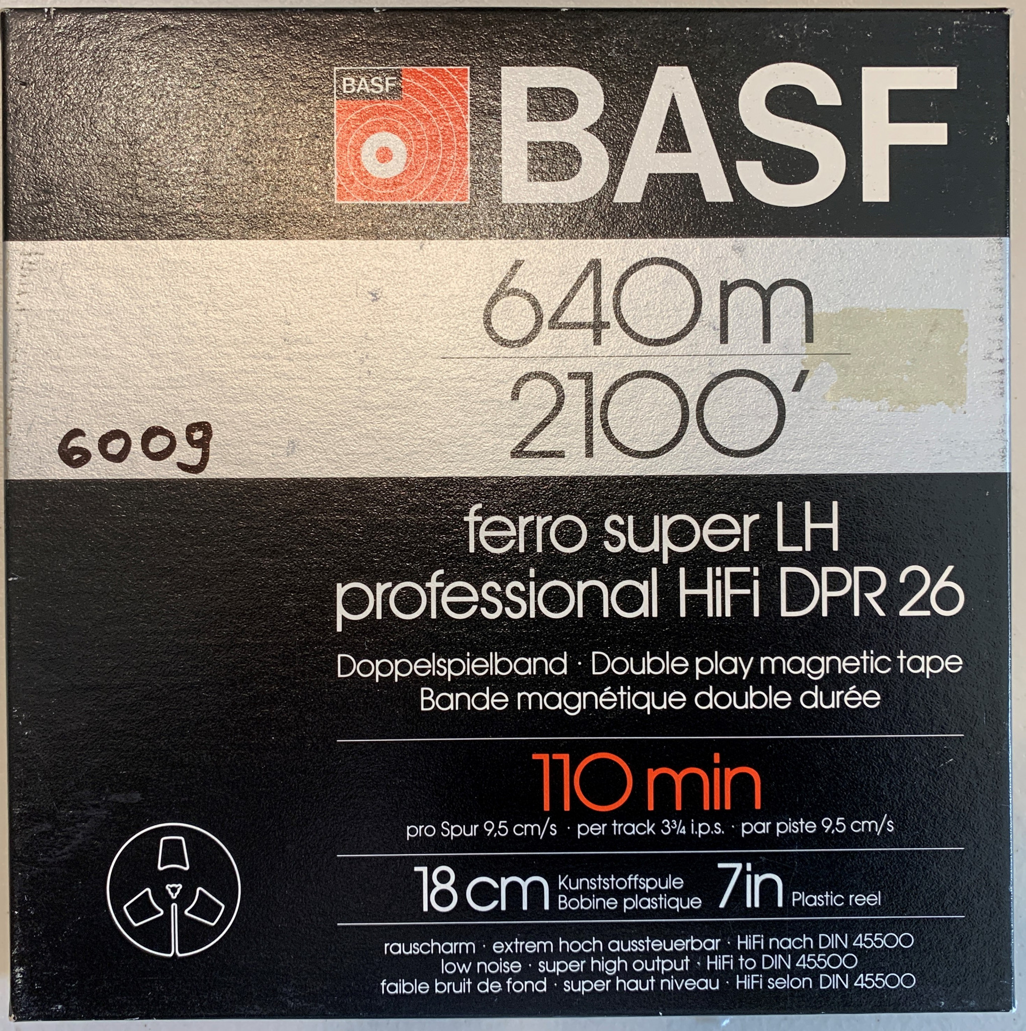 BASF LPR 35 LH Reel to Reel Recording Tape, LP, 7″ Metal Reel, 1800 ft, Refurbished Reel to BASF LPR 35 LH Reel to Reel Recording Tape, LP, 7″ Metal Reel, 1800 ft, Refurbished Reel to