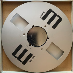 Maxell MR-10 10" Empty Metal Reel, 2 Window Silver, w/Box + Bag