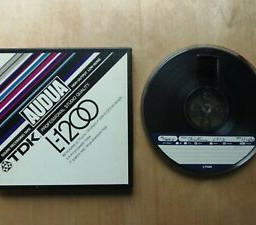 TDK AUDUA L Reel to Reel Recording Tape, LP, 7" Reel, 1200 ft