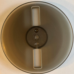 Ampex 7" Empty Reel, Classic 2 Window Shaded Gray, w/Box + Bag