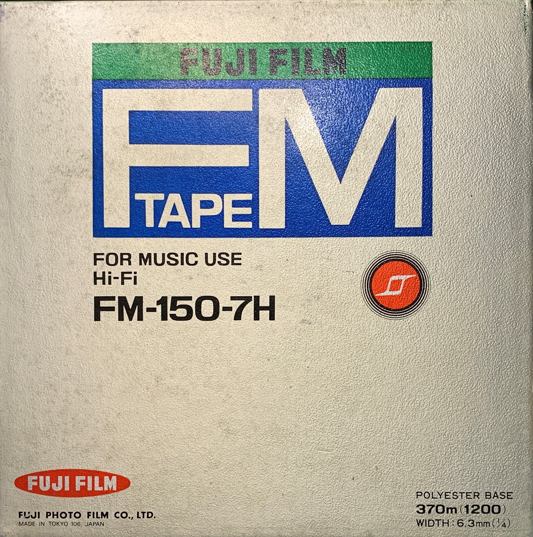 FUJI FM 150-7H Reel to Reel Recording Tape, LP, 7 Reel, 1200 ft