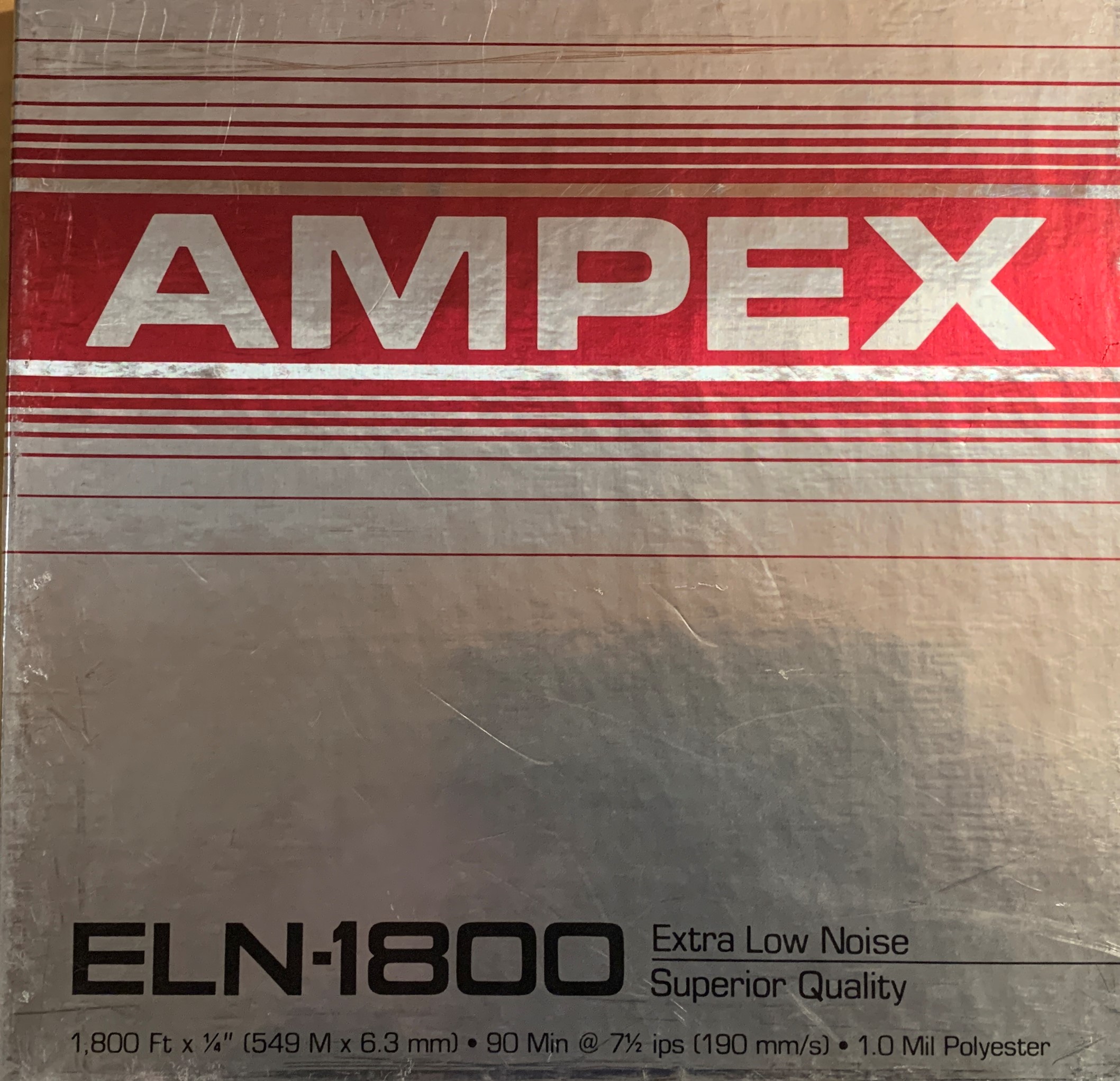 Ampex 376 ELN Series Reel to Reel Tape, LP, 7 Reel, 1800 ft