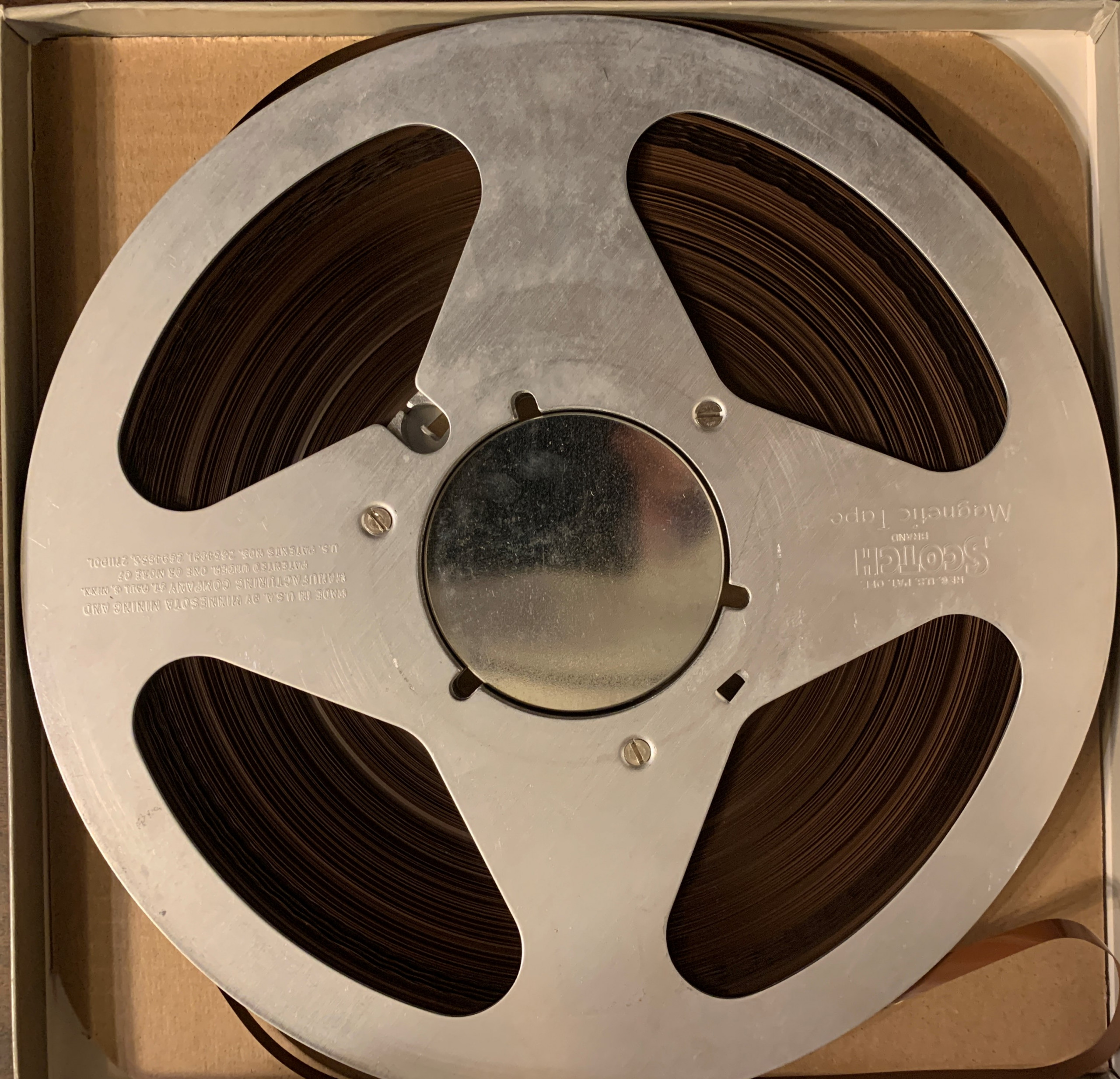 10″ Empty Metal Reel, 1/4″ tape, Scotch 4 Window Silver, “B” Stock, with  Box - Reel to Reel Warehouse