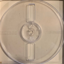 Ampex 7" Empty Reel, Classic 2 Window Clear, w/Box + Bag