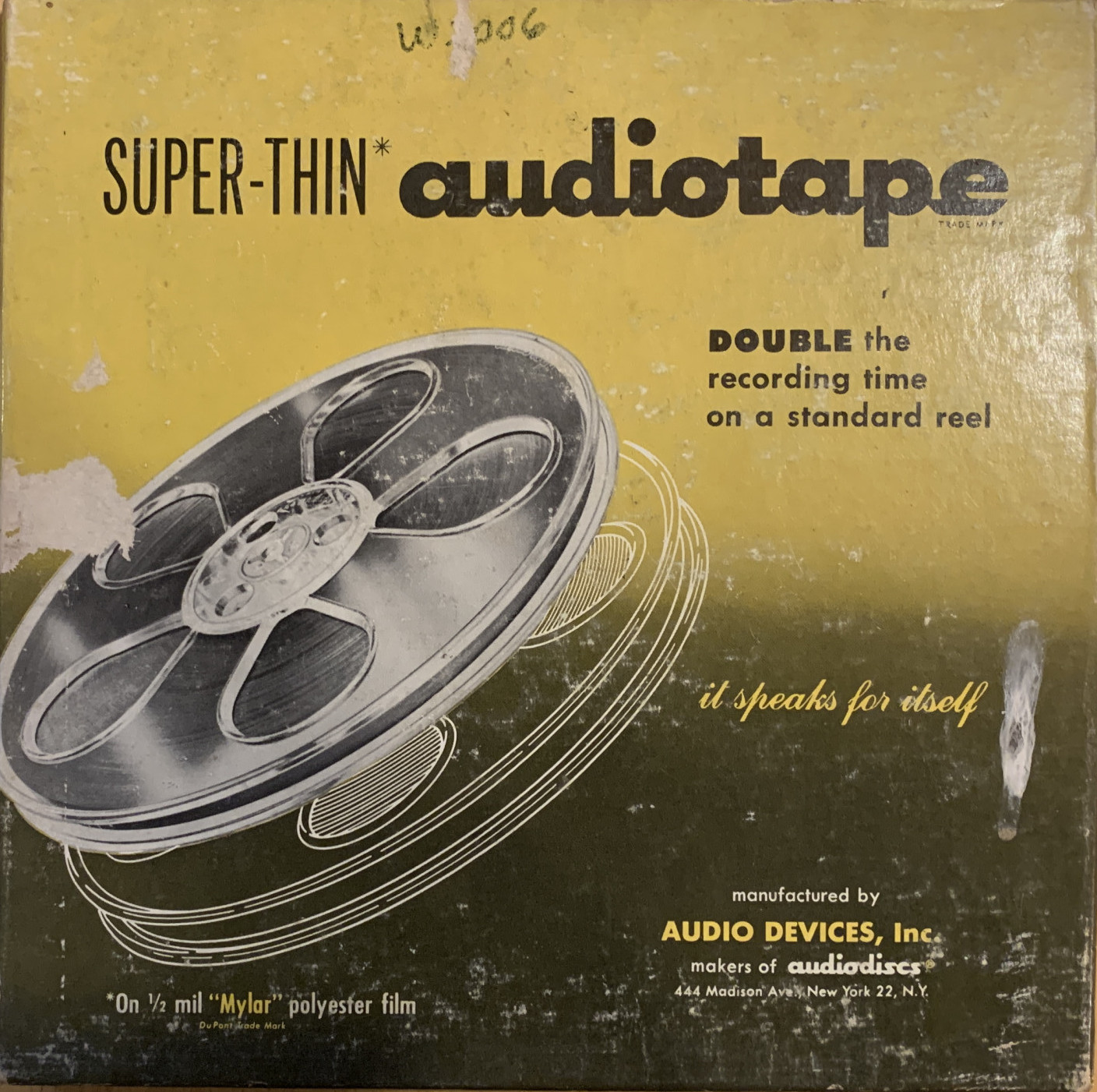 Audiotape / Capitol 1869 Low Noise Reel Tape, LP, 7″ Reel, 1800 ft