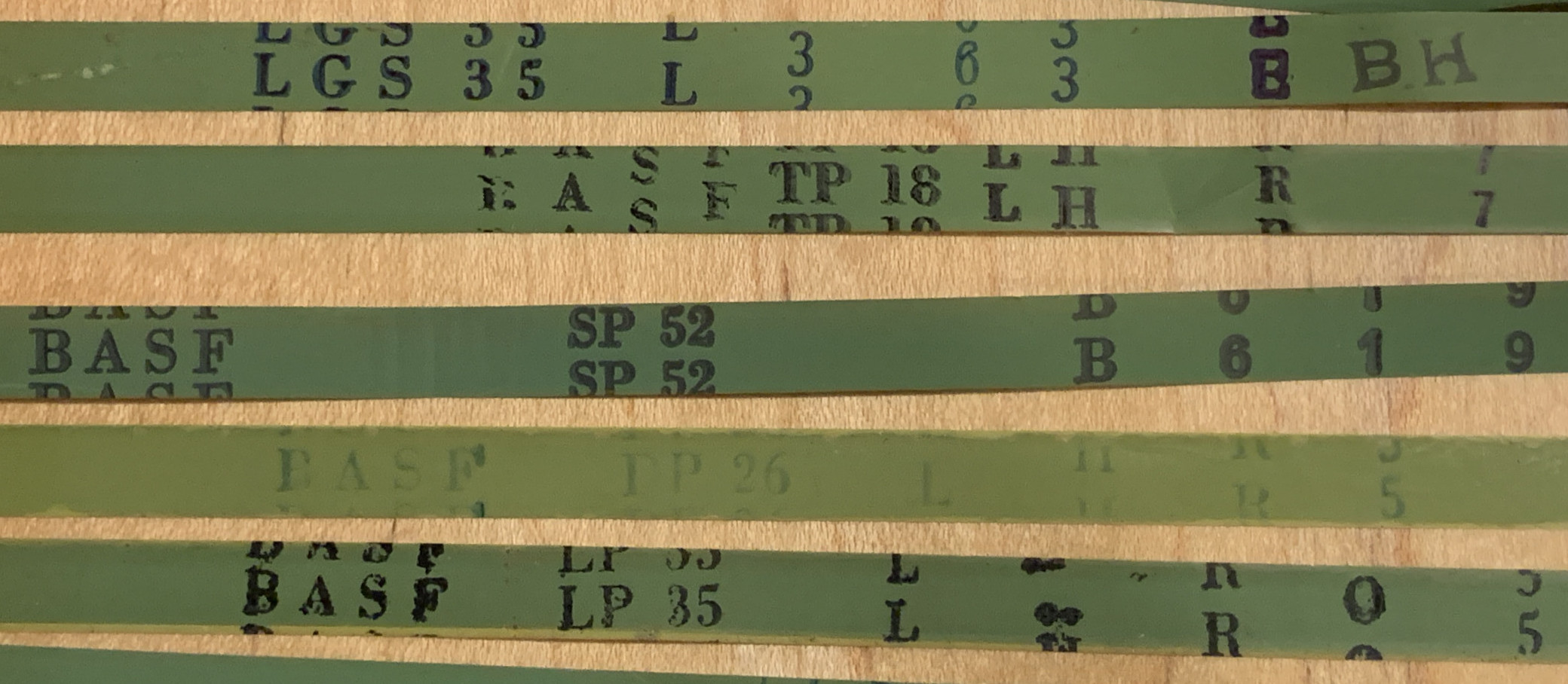 Identifying BASF Reel to Reel Tape Types