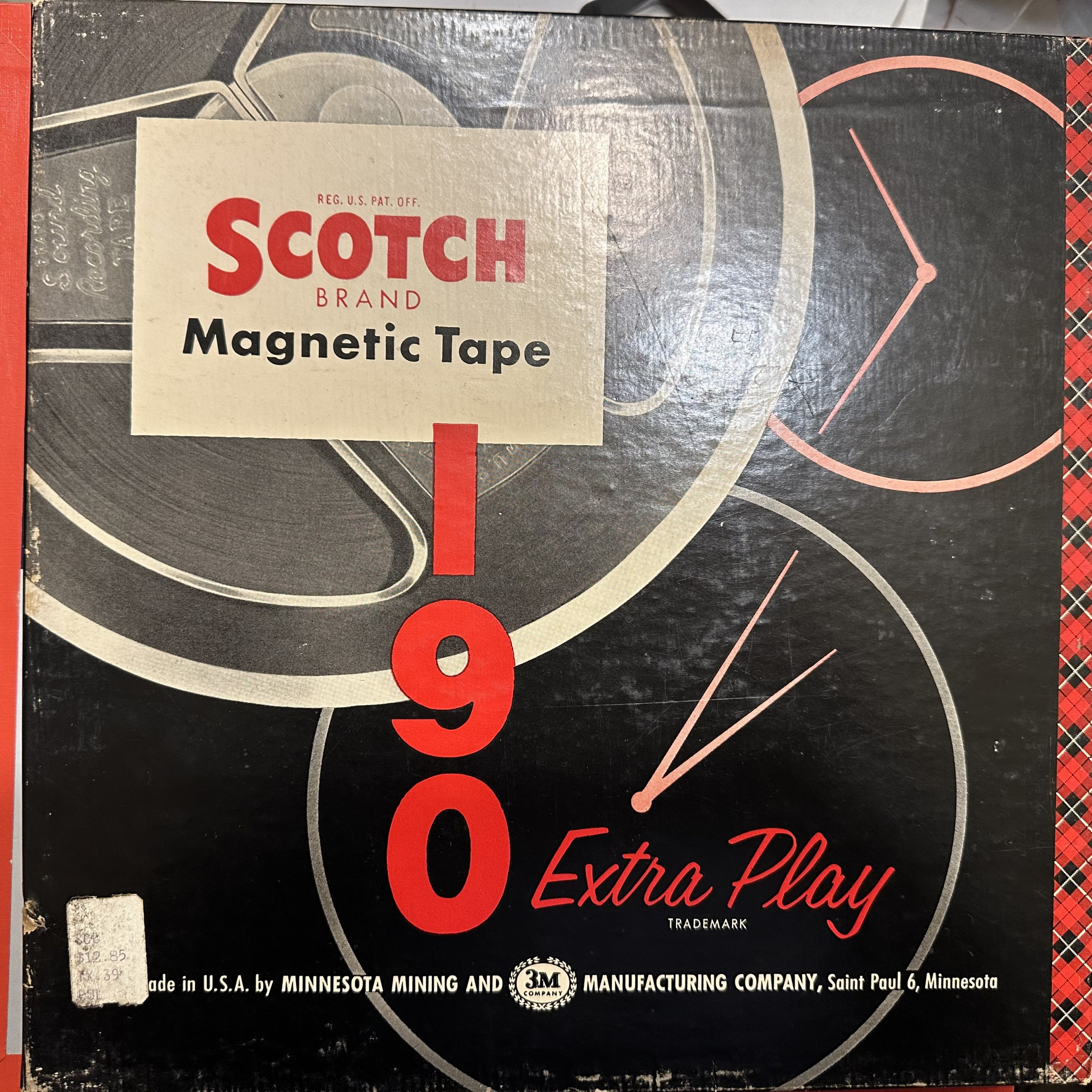 Scotch 190 Reel to Reel Recording Tape, LP, 10.5 Metal Reel, 3600 ft, Used