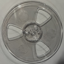 Ampex Classic 7" 3 Window Clear Empty Tape Reel, w/Box + Bag