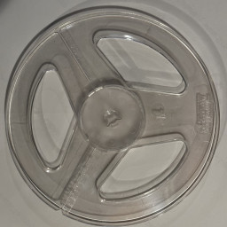 Tandberg 7" Early Gen Empty Reel, *Rare* 3 Window Clear, w/Box + Bag