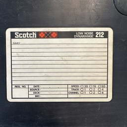 Scotch Japan 212 Dynarange Reel Tape, LP, 7" Large Hub Reel, 1200 ft