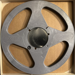 10.5" Empty Plastic Reel, 1/4" tape, Scotch 4 Window Gray, NOS