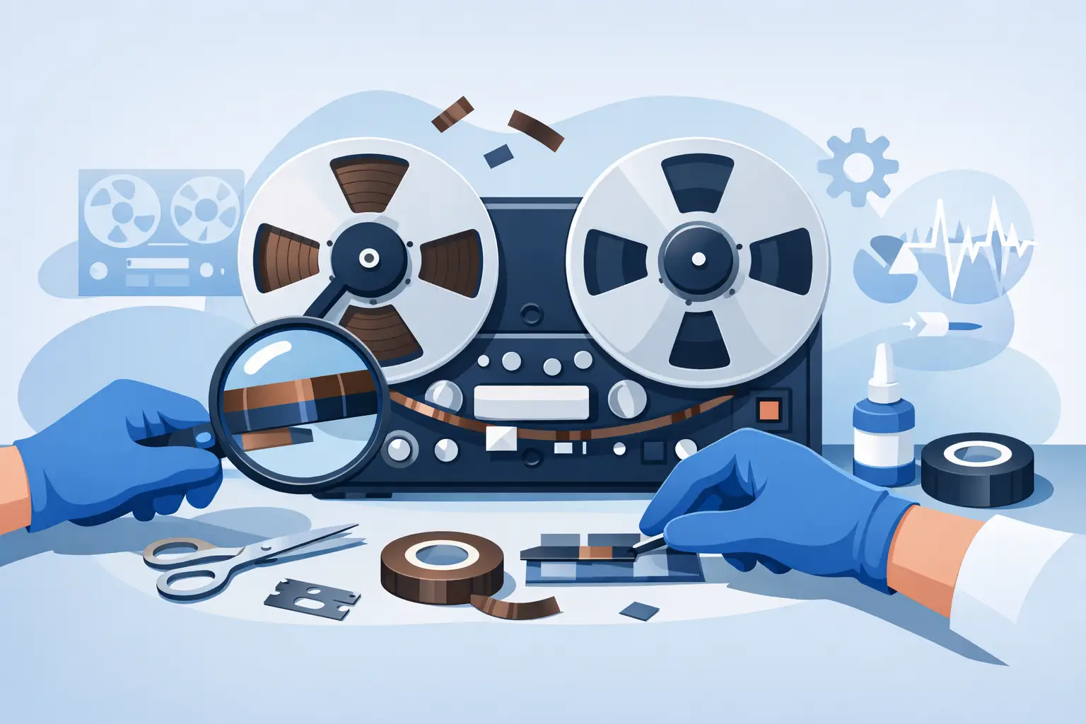 How to Repair Reel to Reel Tape Safely